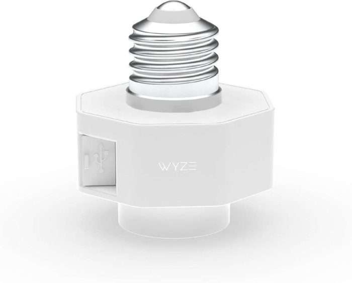 Wyze Adaptador de corriente de enchufe de lámpara para WYZE Cam v3/v4 (la cámara se vende por separado)