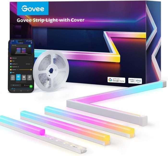 govee tira led rgbic 5 metros con cubierta